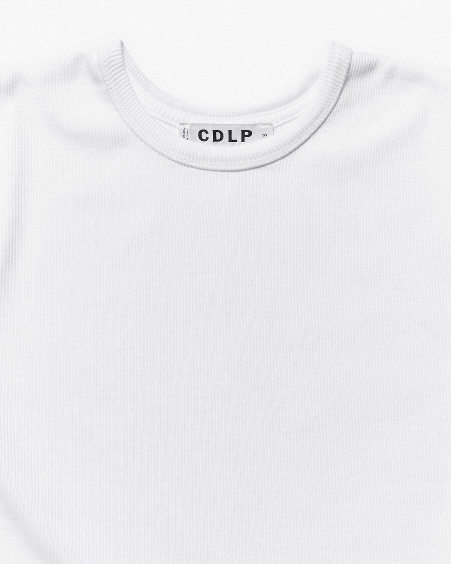 t-shirt côtelé blanc pour femme achetez maintenant — cdlp