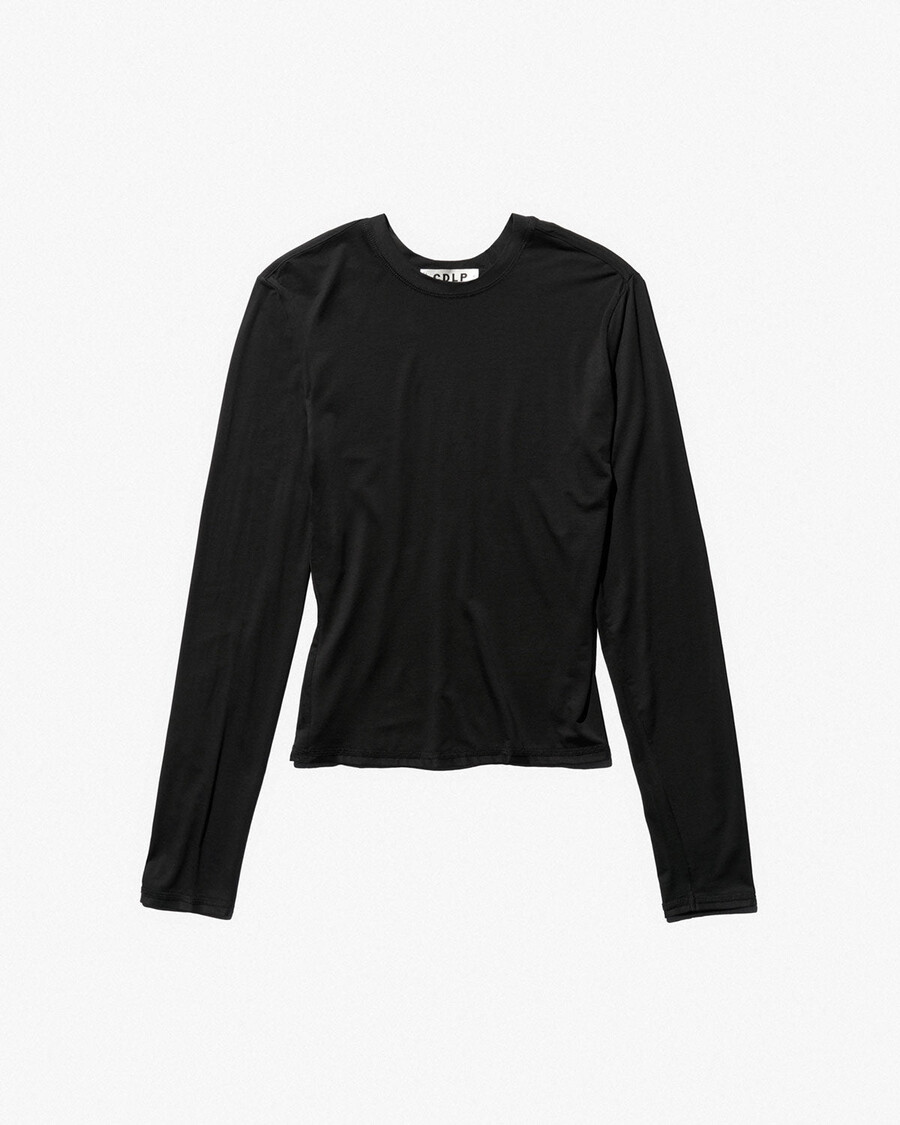 t-shirt léger à manches longues pour femme noir boutique – cdlp