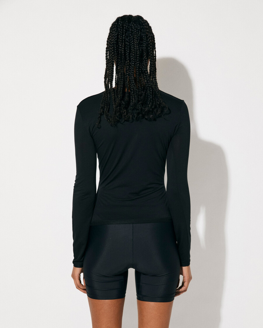 t-shirt léger à manches longues pour femme noir boutique – cdlp