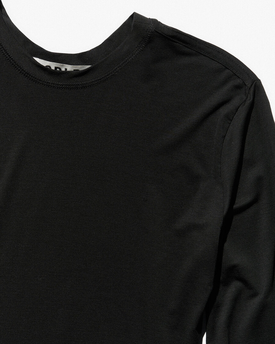 t-shirt léger à manches longues pour femme noir boutique – cdlp