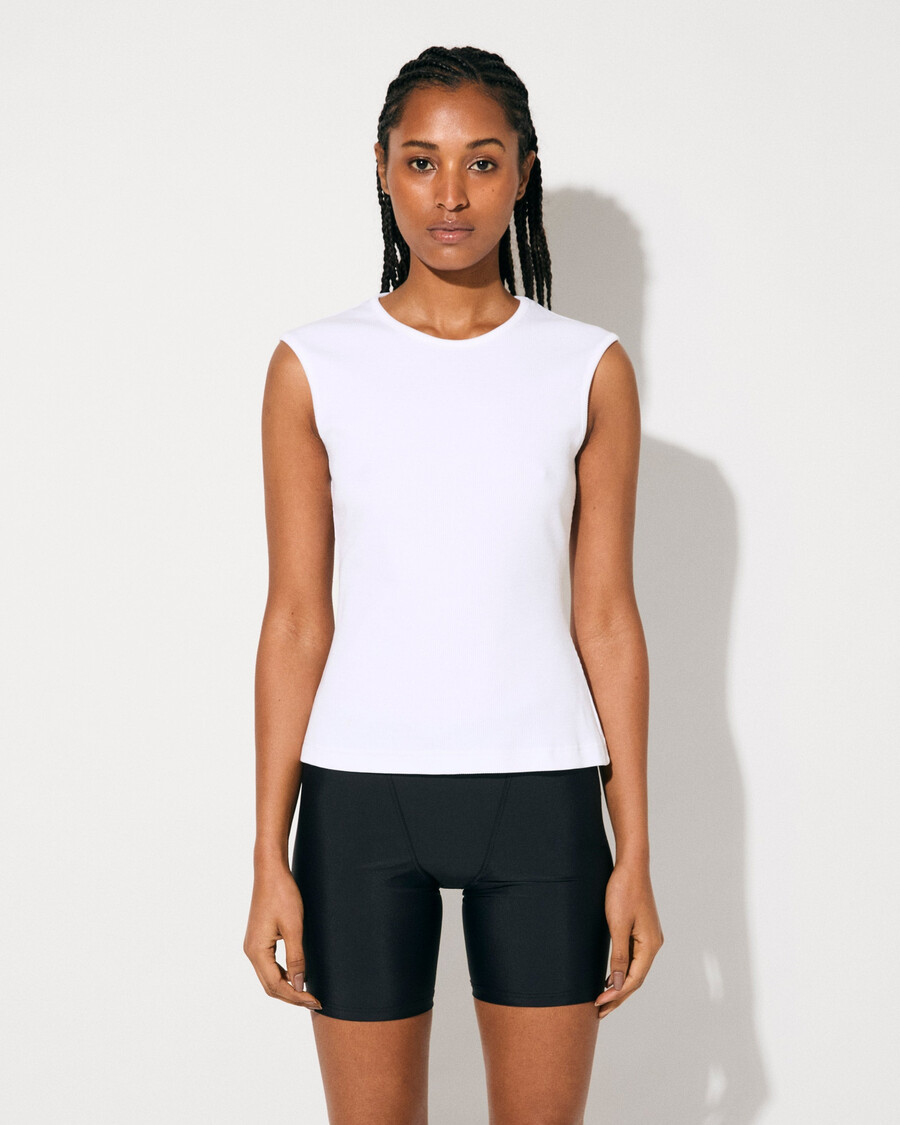 gilet côtelé blanc pour femme achetez-le maintenant — cdlp