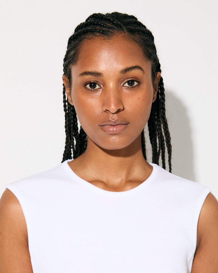 gilet côtelé blanc pour femme achetez-le maintenant — cdlp