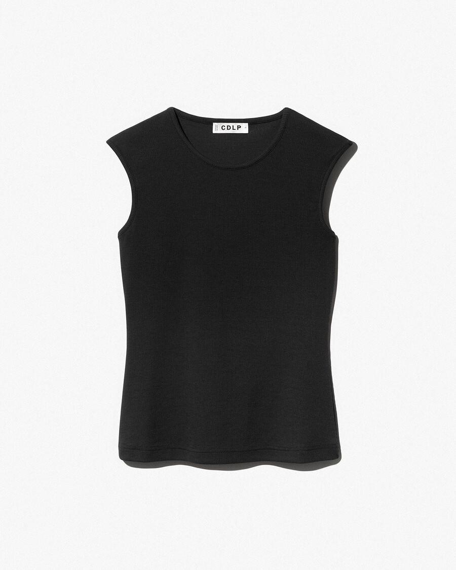 gilet côtelé noir pour femme achetez-le maintenant — cdlp