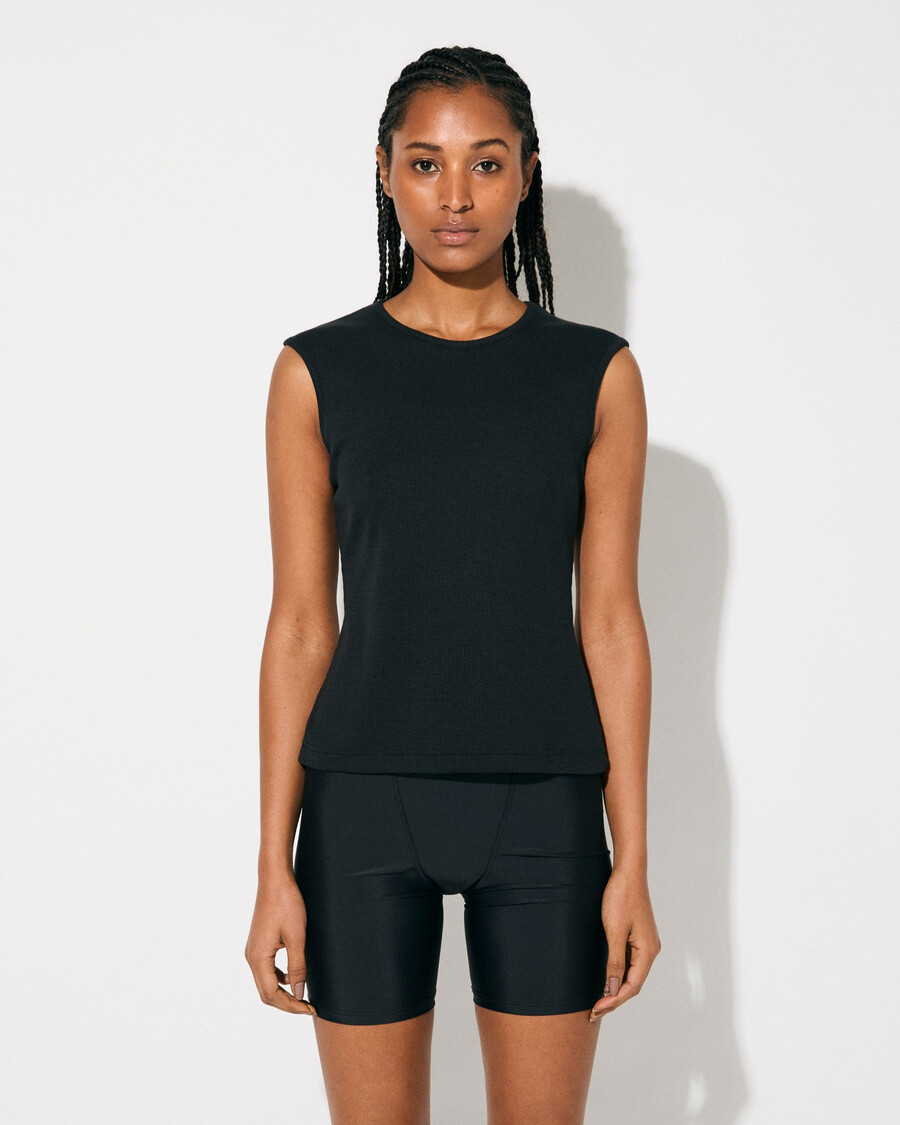 gilet côtelé noir pour femme achetez-le maintenant — cdlp