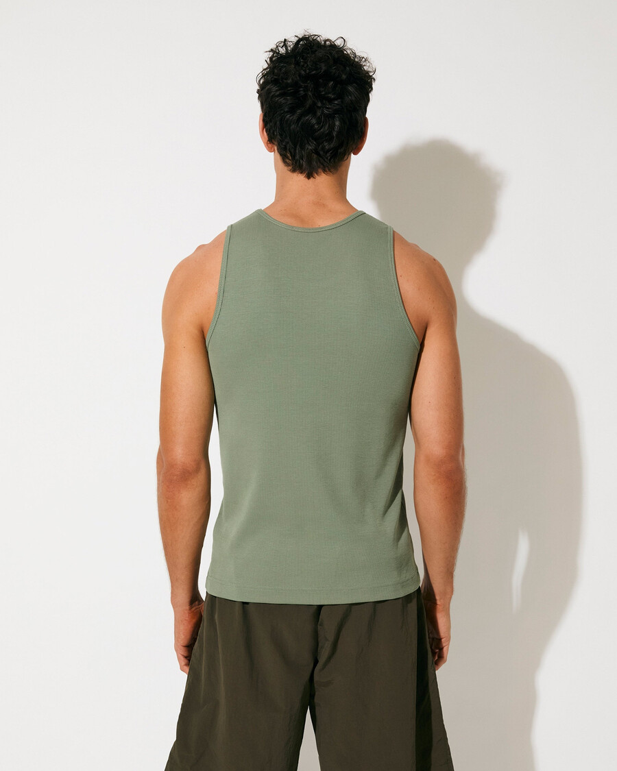 débardeur côtelé pour homme couleur sauge achetez maintenant — cdlp