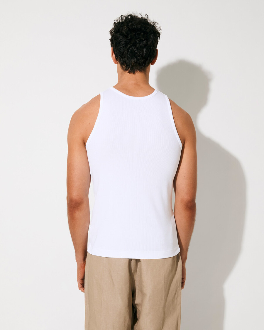 2 débardeurs côtelés pour homme noir cassé et blanc achetez maintenant — cdlp