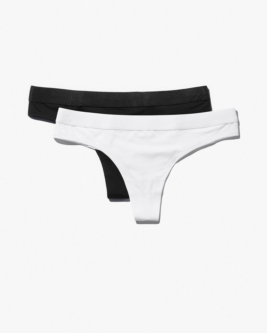 lot de 2 strings pour femmes noir et blanc achetez maintenant — cdlp