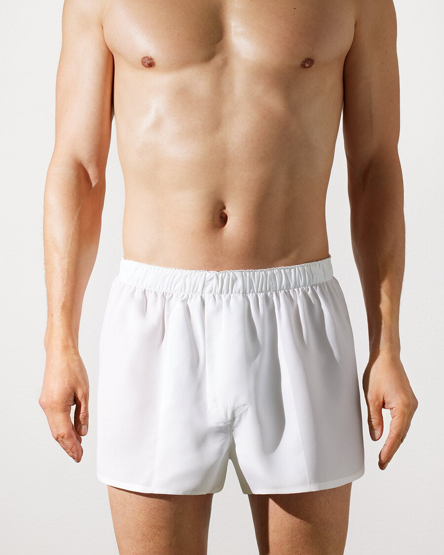 boxer slim tissé pour homme blanc achetez maintenant — cdlp