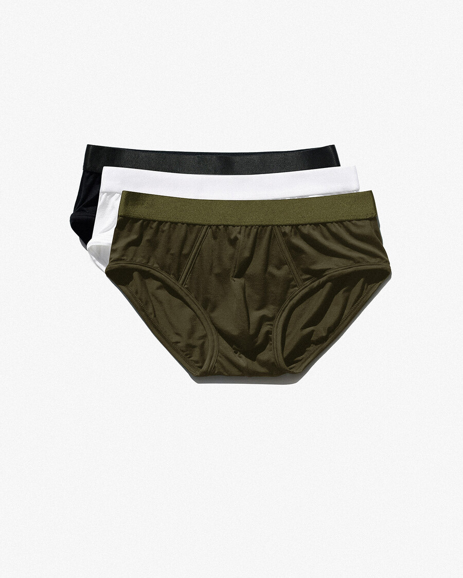 lot de 3 slips y pour homme coloris noir blanc et vert olive boutique — cdlp