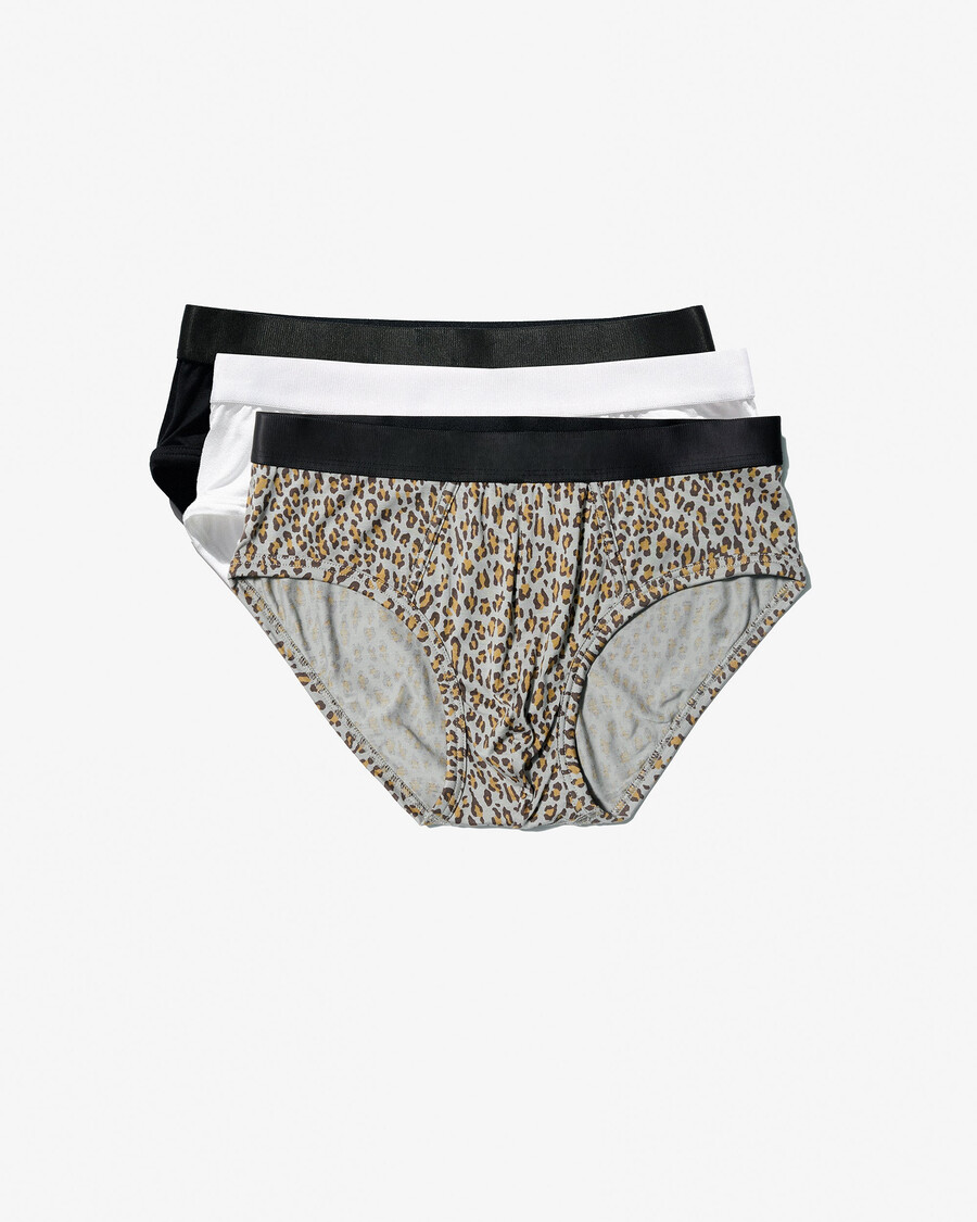 lot de 6 slips homme en y coloris léopard moka noir et blanc achetez maintenant — cdlp