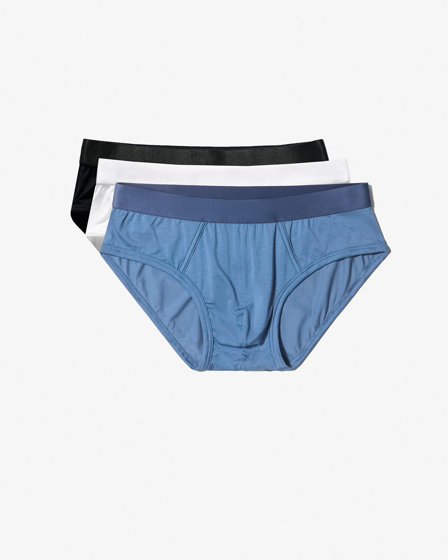lot de 3 slips y pour homme coloris noir blanc et bleu azur achetez maintenant — cdlp